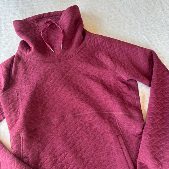 Marmot Tops - Marmot Annie Womens Quilted Funnel Neck Hoodie Burgundy Heather Pullover Medium
